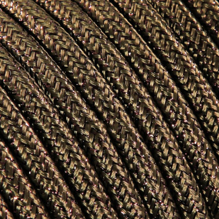 Kynda Light Strijkijzersnoer Bruin (glitter) - rond, effen stof