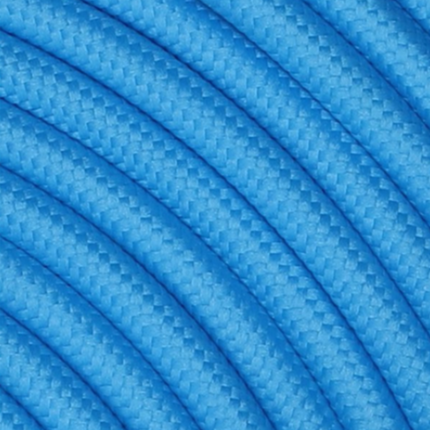 Kynda Light Strijkijzersnoer Felblauw - rond, effen stof
