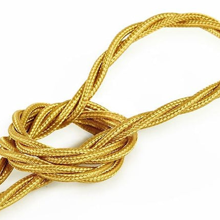 Kynda Light Strijkijzersnoer Goud - gedraaid, effen stof