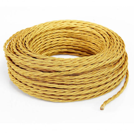 Kynda Light Strijkijzersnoer Goud - gedraaid, effen stof