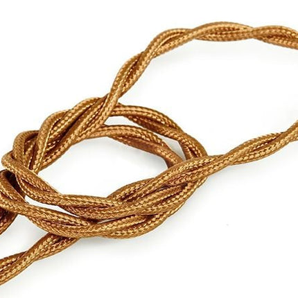 Kynda Light Strijkijzersnoer Koper - gedraaid, effen stof