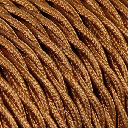 Kynda Light Strijkijzersnoer Koper - gedraaid, effen stof