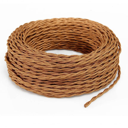 Kynda Light Strijkijzersnoer Koper - gedraaid, effen stof