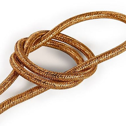 Kynda Light Strijkijzersnoer Koper (glitter) - rond, effen stof