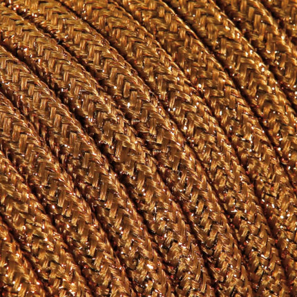 Kynda Light Strijkijzersnoer Koper (glitter) - rond, effen stof