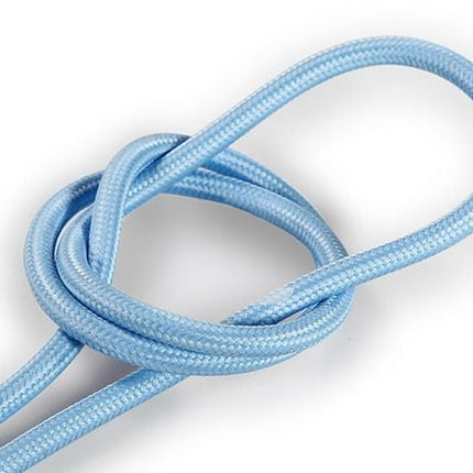 Kynda Light Strijkijzersnoer Lichtblauw - rond, effen stof