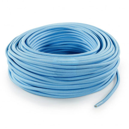 Kynda Light Strijkijzersnoer Lichtblauw - rond, effen stof