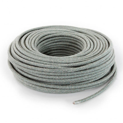 Kynda Light Strijkijzersnoer Zand & Salie - rond linnen - zigzag patroon