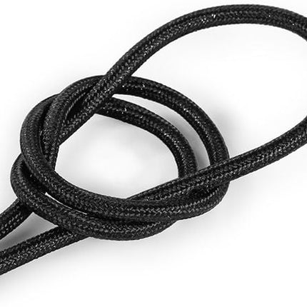 Kynda Light Strijkijzersnoer Zwart (glitter) - rond, effen stof