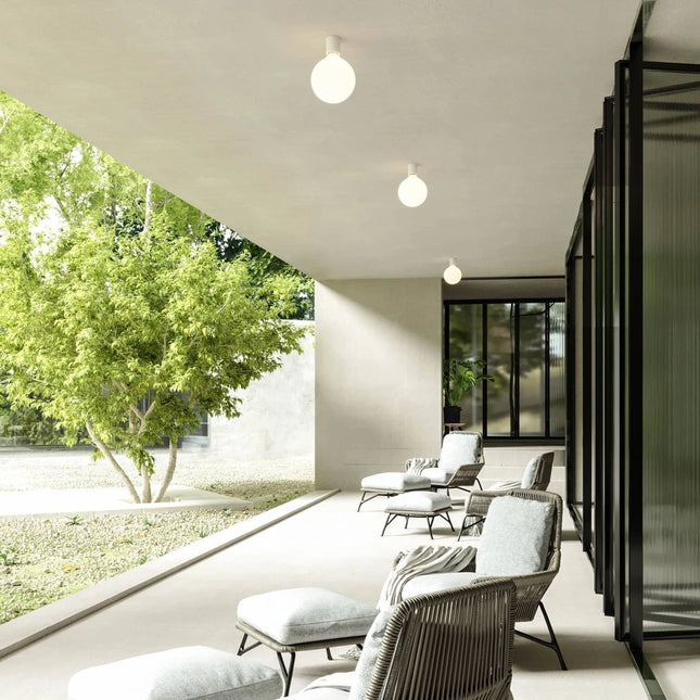 Kynda Light Wand- of plafondlamphouder - E27 - IP44 | Wit