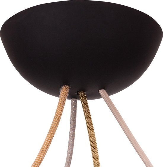 CableCup CableCup Quattro' Siliconen plafondkap - 4 snoeren - Ø158mm | Zwart
