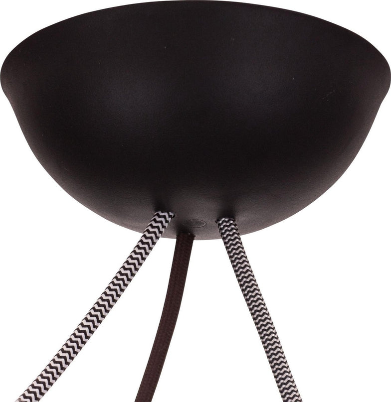 CableCup CableCup Trio' Siliconen plafondkap - 3 snoeren  - Ø144mm | Zwart