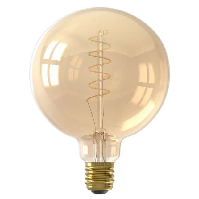 Calex 3-staps Dimbare LED lamp Flex Filament - G125 Globe - E27 | Goud