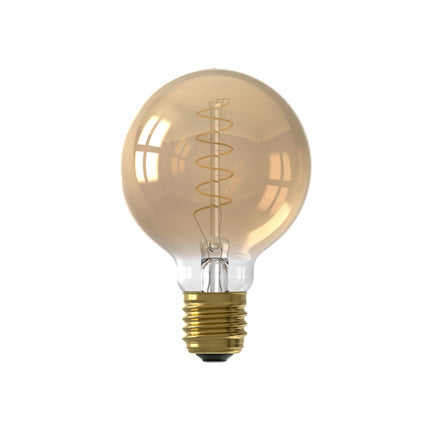 Calex 3-staps Dimbare LED lamp Flex Filament - G80 (Globe) - E27 | Goud