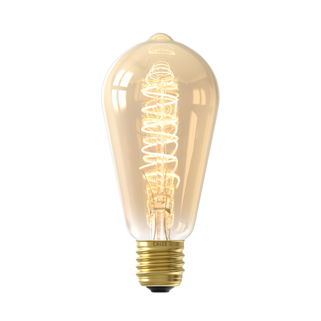 Calex 3-staps Dimbare LED lamp Flex Filament - ST64 - E27 | Goud