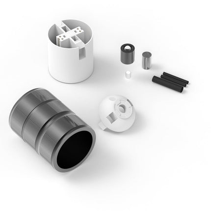 Calex Calex fitting metaal - 3-rings model E27 | Mat Zwart