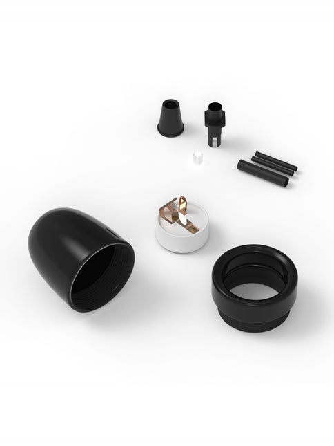 Calex Fitting Keramiek / Porselein - E27 | Zwart