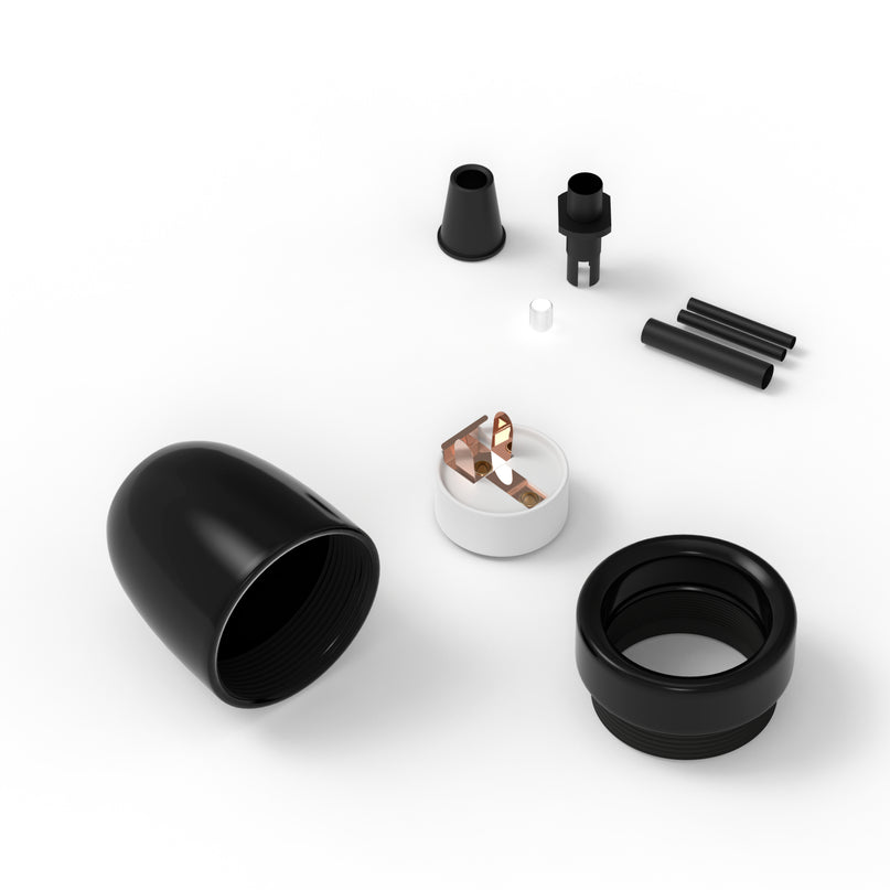 Calex Fitting Keramiek / Porselein - E27 | Zwart