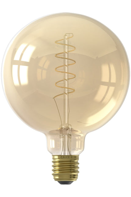 Calex LED lamp Curved goud G125 Globe E27