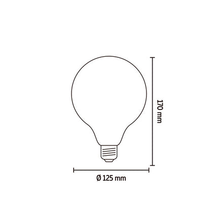 Calex LED lamp Curved goud G125 Globe E27