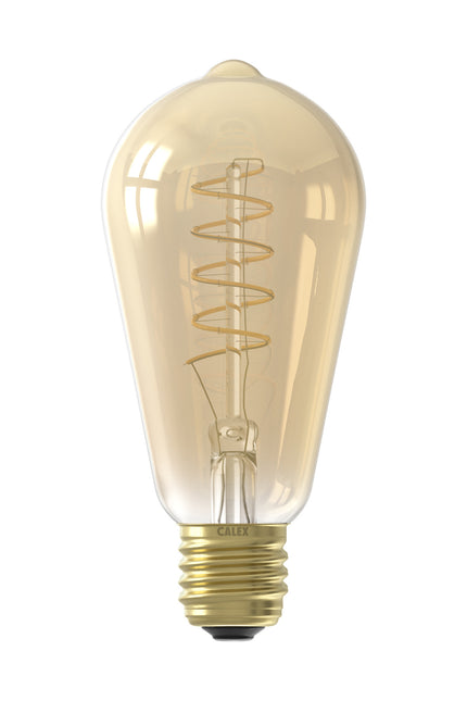Calex LED lamp Curved goud ST64 Squirrel Cage E27