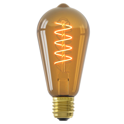 Calex LED lamp Flex Filament - ST64 Squirrel Cage - E27 | Natural