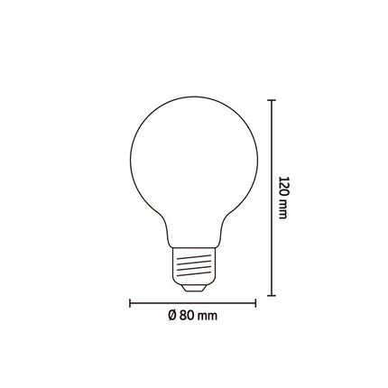 Calex LED lamp Flex Spiraal Filament - G80 Globe - E27 | Goud