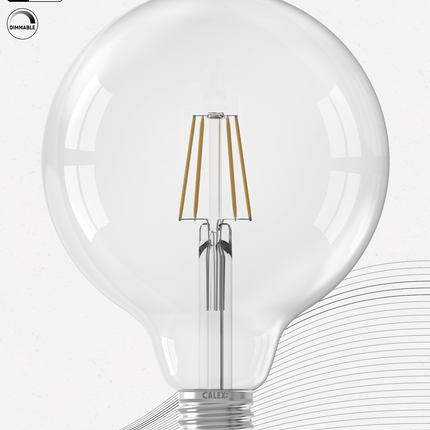 Calex LED lamp G125 Globe E27 | Helder (470 lumen - 2700K)
