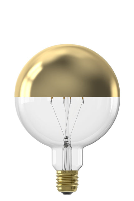 Calex LED lamp - G125 Globe - E27 | Kopspiegel Goud