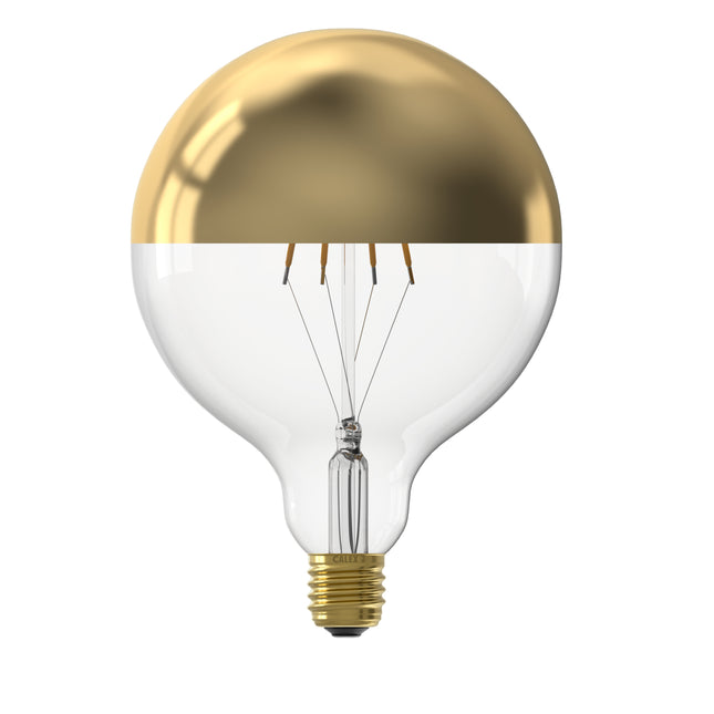 Calex LED lamp - G125 Globe - E27 | Kopspiegel Goud