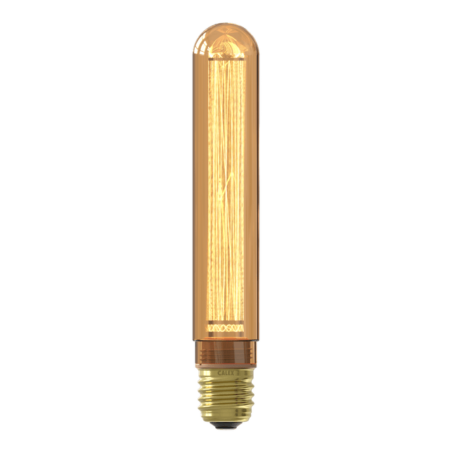 Calex LED lamp Glassfiber Filament - T30x185 Buis - E27 | Goud