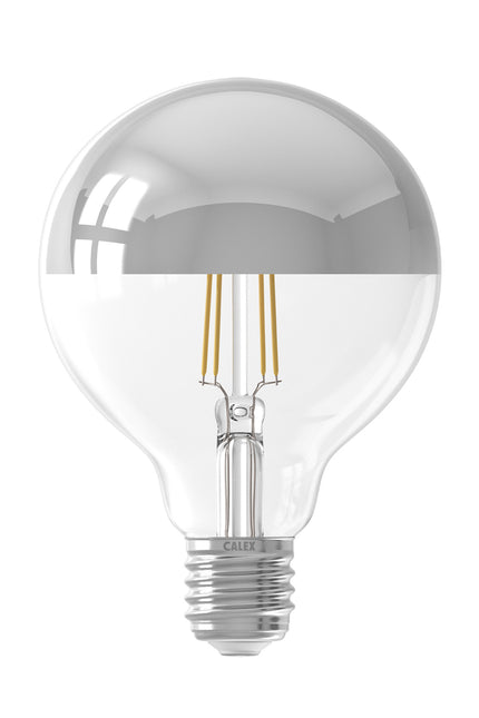 Calex LED lamp - Globe G95 - E27 | Kopspiegel Zilver