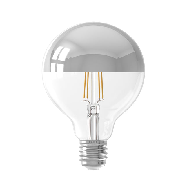 Calex LED lamp - Globe G95 - E27 | Kopspiegel Zilver