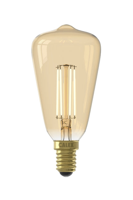 Calex LED lamp goud - Rustieklamp ST48 - 3.5W E14