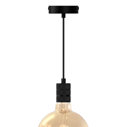Calex Pendule met 3 rings fitting en 1.5 meter kabel | Zwart (mat)