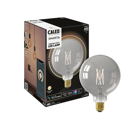 Calex SMART LED lamp - G125 Globe - E27/7W | Smoky Titanium