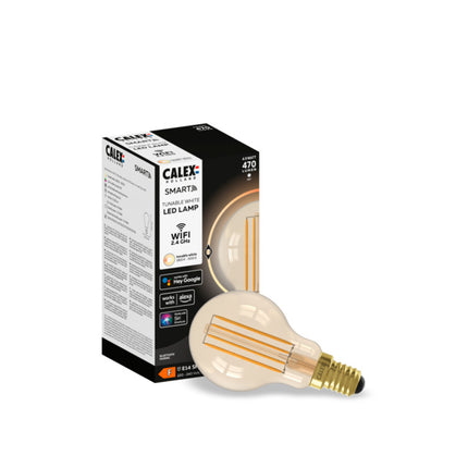 Calex SMART LED lamp - Kogellamp - E14 | Goud