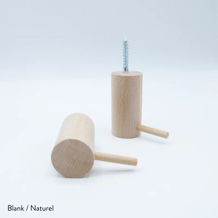 Dippies Dippiestickie Wandhaak (6 cm) | Blank / Naturel (zonder dip)