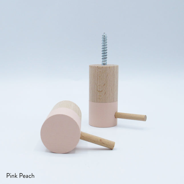 Dippies Dippiestickie Wandhaak (6 cm) | Pink Peach