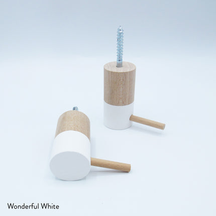 Dippies Dippiestickie Wandhaak (6 cm) | Wonderful White