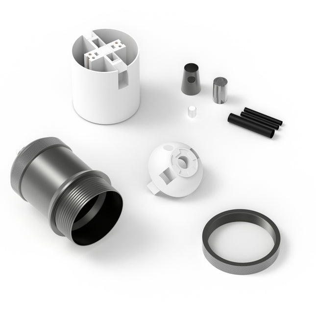 Kynda Light Calex Fitting Metaal - 'Model Peak' | Parel Zwart / Donkergrijs (mat)