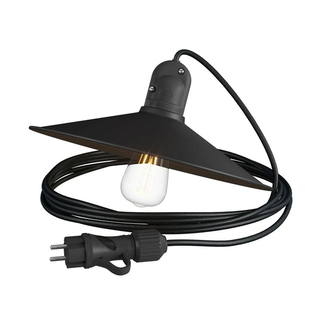 Kynda Light EIVA buitenlamp met lampenkap 'Erikson' | 5 meter snoer | Zwart