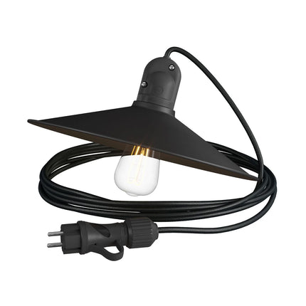 Kynda Light EIVA buitenlamp met lampenkap 'Erikson' | 5 meter snoer | Zwart