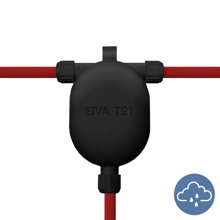 Kynda Light EIVA OUTDOOR 3-weg klikverbinding voor buiten (IP65) | Zwart