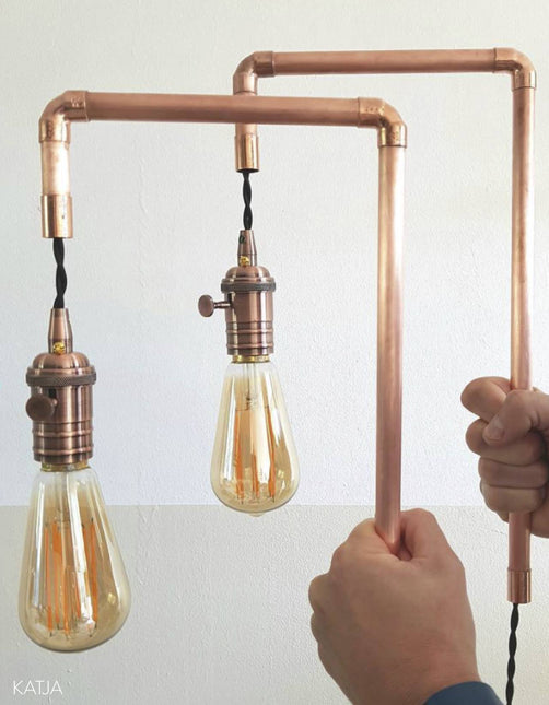 Kynda Light Fitting 'Frey' met schakelaar metaal Koper