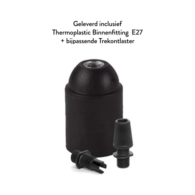 Kynda Light Fitting met verborgen kabelklem (E27) | Hout