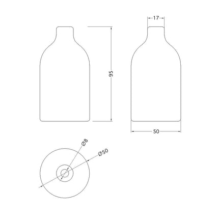 Kynda Light Fitting met verborgen kabelklem (E27) | Hout
