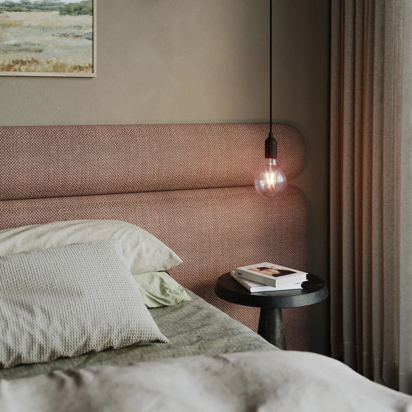 Kynda Light Fitting met verborgen kabelklem (E27) - Siliconen | Zwart