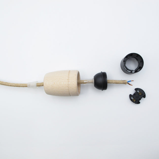 Kynda Light Fitting 'Woody' cilinder Hout