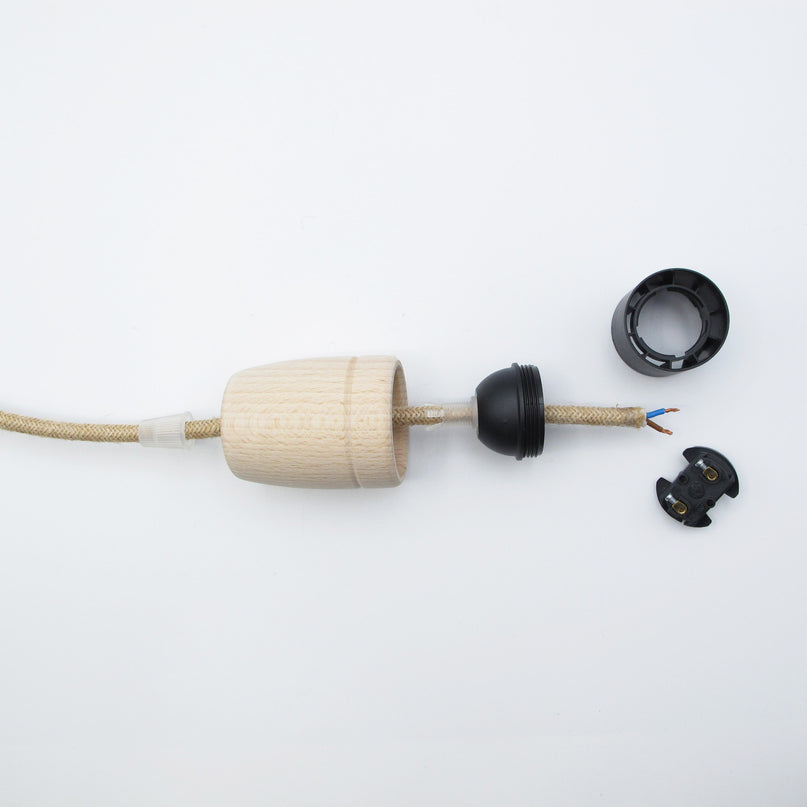 Kynda Light Fitting 'Woody' cilinder Hout